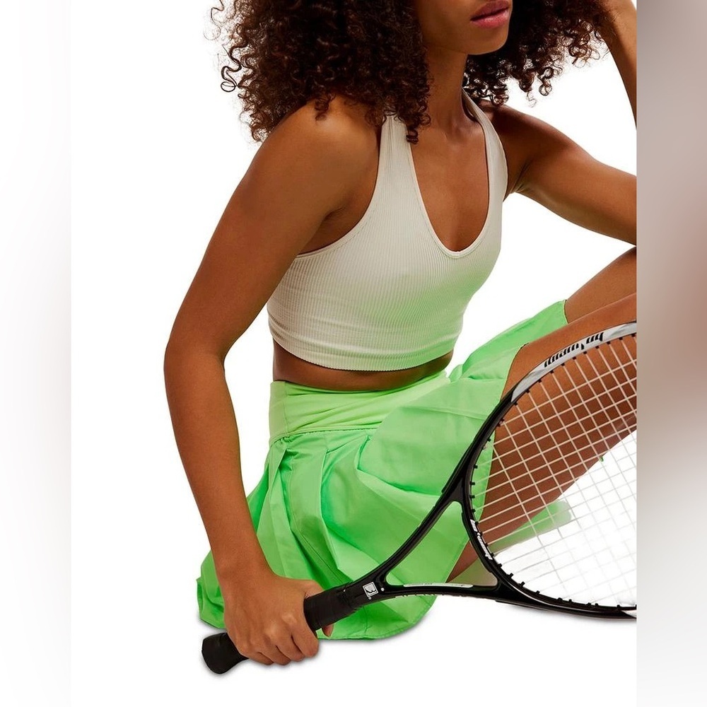 NWT FP Movement Swing Of Things Lime Pleated Skort Athletic M - Picture 2 of 16